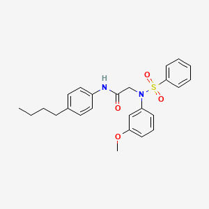 N~1~-(4-butylphenyl)-N~2~-(3-methoxyphenyl)-N~2~-(phenylsulfonyl)glycinamide