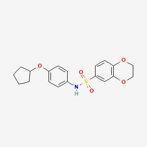 N-[4-(cyclopentyloxy)phenyl]-2,3-dihydro-1,4-benzodioxine-6-sulfonamide