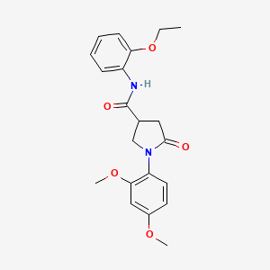 molecular formula C21H24N2O5 B4559115 1-(2,4-dimethoxyphenyl)-N-(2-ethoxyphenyl)-5-oxopyrrolidine-3-carboxamide 