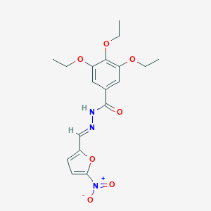 molecular formula C18H21N3O7 B455912 3,4,5-triethoxy-N'-({5-nitro-2-furyl}methylene)benzohydrazide 