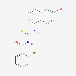 2-bromo-N-{[(6-hydroxy-1-naphthyl)amino]carbonothioyl}benzamide