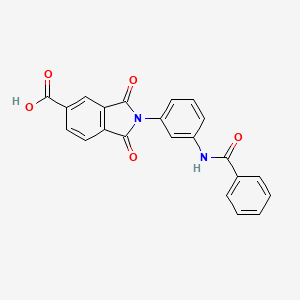 molecular formula C22H14N2O5 B4559130 2-(3-Benzamidophenyl)-1,3-dioxoisoindole-5-carboxylic acid 