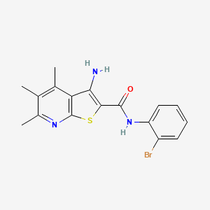 molecular formula C17H16BrN3OS B4559137 3-amino-N-(2-bromophenyl)-4,5,6-trimethylthieno[2,3-b]pyridine-2-carboxamide 