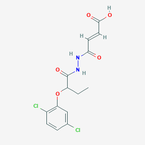 molecular formula C14H14Cl2N2O5 B455914 (2E)-4-{2-[2-(2,5-dichlorophenoxy)butanoyl]hydrazinyl}-4-oxobut-2-enoic acid 