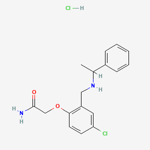 molecular formula C17H20Cl2N2O2 B4559141 2-[4-Chloro-2-[(1-phenylethylamino)methyl]phenoxy]acetamide;hydrochloride 