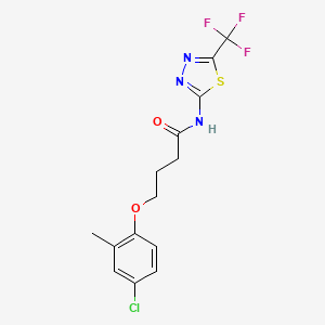 4-(4-chloro-2-methylphenoxy)-N-[5-(trifluoromethyl)-1,3,4-thiadiazol-2-yl]butanamide