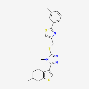 4-methyl-3-({[2-(3-methylphenyl)-1,3-thiazol-4-yl]methyl}thio)-5-(6-methyl-4,5,6,7-tetrahydro-1-benzothien-3-yl)-4H-1,2,4-triazole