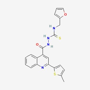 N-(2-furylmethyl)-2-{[2-(5-methyl-2-thienyl)-4-quinolinyl]carbonyl}hydrazinecarbothioamide