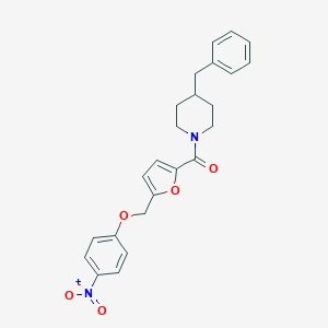 4-Benzyl-1-[5-({4-nitrophenoxy}methyl)-2-furoyl]piperidine