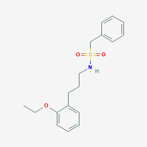 molecular formula C18H23NO3S B4559201 N-[3-(2-ethoxyphenyl)propyl]-1-phenylmethanesulfonamide 