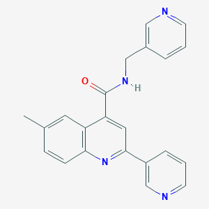 6-METHYL-2-(PYRIDIN-3-YL)-N-[(PYRIDIN-3-YL)METHYL]QUINOLINE-4-CARBOXAMIDE