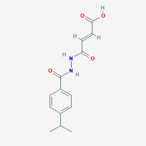 molecular formula C14H16N2O4 B455922 4-[2-(4-Isopropylbenzoyl)hydrazino]-4-oxo-2-butenoic acid 