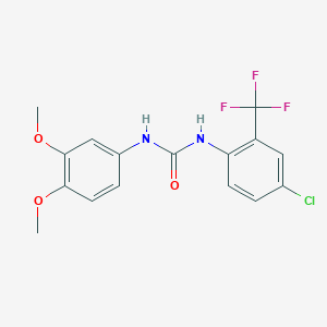 1-[4-Chloro-2-(trifluoromethyl)phenyl]-3-(3,4-dimethoxyphenyl)urea