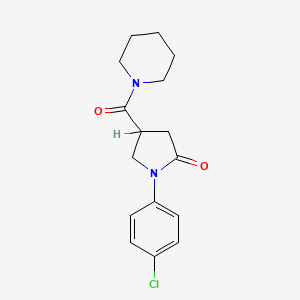 molecular formula C16H19ClN2O2 B4559256 1-(p-Chlorophenyl)-4-piperidinocarbonyl-2-pyrrolidinone CAS No. 39630-15-4