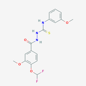 2-[4-(difluoromethoxy)-3-methoxybenzoyl]-N-(3-methoxyphenyl)hydrazinecarbothioamide