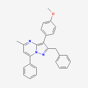 2-benzyl-3-(4-methoxyphenyl)-5-methyl-7-phenylpyrazolo[1,5-a]pyrimidine