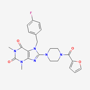 7-(4-fluorobenzyl)-8-[4-(2-furoyl)-1-piperazinyl]-1,3-dimethyl-3,7-dihydro-1H-purine-2,6-dione