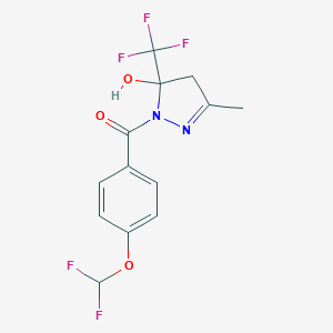 1-[4-(difluoromethoxy)benzoyl]-3-methyl-5-(trifluoromethyl)-4,5-dihydro-1H-pyrazol-5-ol