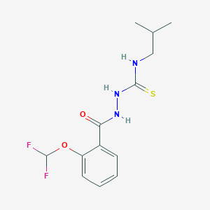 molecular formula C13H17F2N3O2S B455932 2-[2-(difluoromethoxy)benzoyl]-N-isobutylhydrazinecarbothioamide 