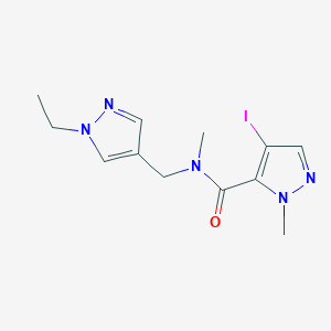 N-[(1-ethyl-1H-pyrazol-4-yl)methyl]-4-iodo-N,1-dimethyl-1H-pyrazole-5-carboxamide