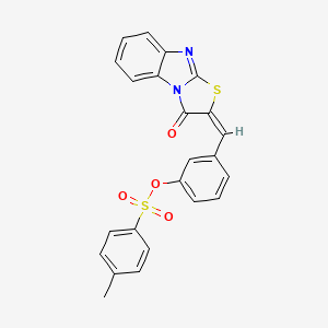 3-[(3-oxo[1,3]thiazolo[3,2-a]benzimidazol-2(3H)-ylidene)methyl]phenyl 4-methylbenzenesulfonate