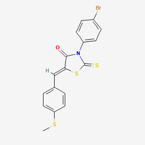 molecular formula C17H12BrNOS3 B4559349 3-(4-bromophenyl)-5-[4-(methylthio)benzylidene]-2-thioxo-1,3-thiazolidin-4-one 