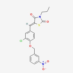 5-{3-chloro-4-[(3-nitrobenzyl)oxy]benzylidene}-3-propyl-1,3-thiazolidine-2,4-dione