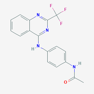 N-(4-{[2-(trifluoromethyl)-4-quinazolinyl]amino}phenyl)acetamide