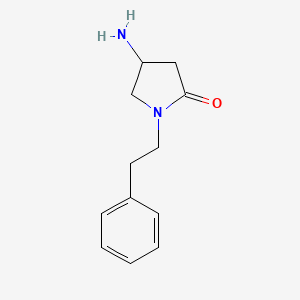 molecular formula C12H16N2O B4559378 4-Amino-1-phenethylpyrrolidin-2-one CAS No. 924866-04-6