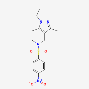 N-[(1-ETHYL-3,5-DIMETHYL-1H-PYRAZOL-4-YL)METHYL]-N-METHYL-4-NITRO-1-BENZENESULFONAMIDE