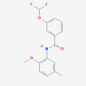 molecular formula C16H15F2NO3 B455940 3-(difluoromethoxy)-N-(2-methoxy-5-methylphenyl)benzamide 