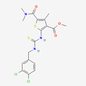 methyl 2-({[(3,4-dichlorobenzyl)amino]carbonothioyl}amino)-5-[(dimethylamino)carbonyl]-4-methyl-3-thiophenecarboxylate