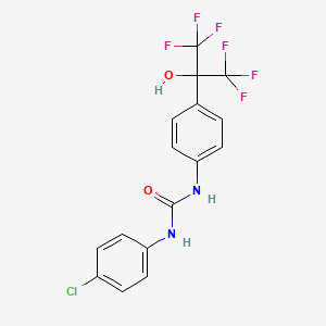 1-(4-Chlorophenyl)-3-[4-(1,1,1,3,3,3-hexafluoro-2-hydroxypropan-2-yl)phenyl]urea