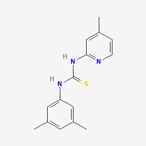 molecular formula C15H17N3S B4559440 N-(3,5-dimethylphenyl)-N'-(4-methyl-2-pyridinyl)thiourea 