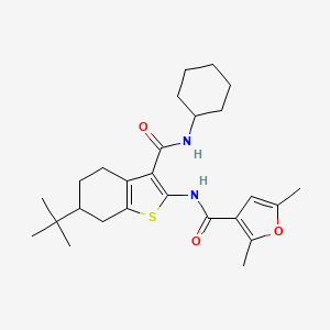 N-[6-tert-butyl-3-(cyclohexylcarbamoyl)-4,5,6,7-tetrahydro-1-benzothiophen-2-yl]-2,5-dimethylfuran-3-carboxamide