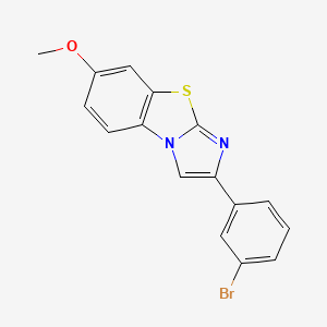 molecular formula C16H11BrN2OS B4559453 2-(3-Bromophenyl)-7-methoxyimidazo[2,1-b]benzothiazole 