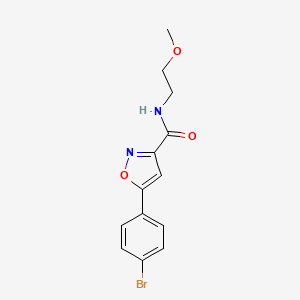 5-(4-bromophenyl)-N-(2-methoxyethyl)-3-isoxazolecarboxamide