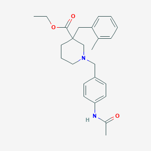 ethyl 1-[4-(acetylamino)benzyl]-3-(2-methylbenzyl)-3-piperidinecarboxylate