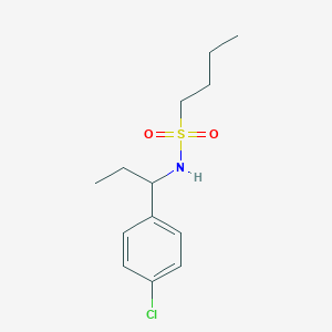 N-[1-(4-chlorophenyl)propyl]butane-1-sulfonamide