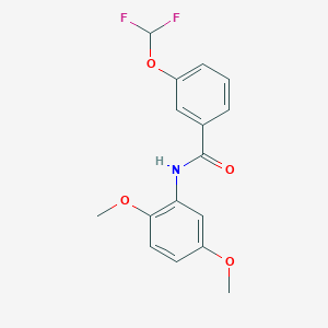 molecular formula C16H15F2NO4 B455952 3-(difluoromethoxy)-N-(2,5-dimethoxyphenyl)benzamide 