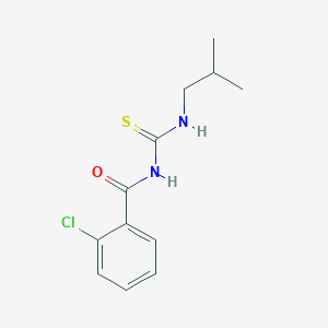 molecular formula C12H15ClN2OS B4559523 2-chloro-N-[(isobutylamino)carbonothioyl]benzamide 