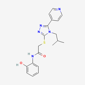 N-(2-hydroxyphenyl)-2-{[4-(2-methylpropyl)-5-(pyridin-4-yl)-4H-1,2,4-triazol-3-yl]sulfanyl}acetamide