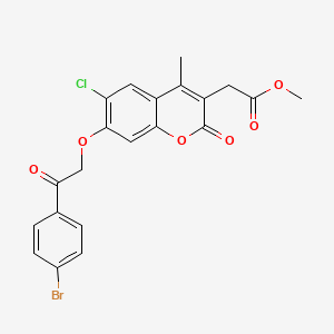 methyl {7-[2-(4-bromophenyl)-2-oxoethoxy]-6-chloro-4-methyl-2-oxo-2H-chromen-3-yl}acetate