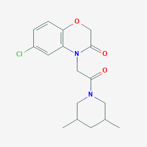 molecular formula C17H21ClN2O3 B4559557 6-chloro-4-[2-(3,5-dimethyl-1-piperidinyl)-2-oxoethyl]-2H-1,4-benzoxazin-3(4H)-one 