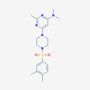 6-[4-(3,4-Dimethylbenzenesulfonyl)piperazin-1-YL]-N,N,2-trimethylpyrimidin-4-amine