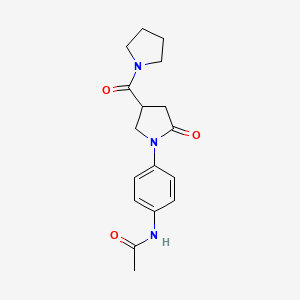 N-{4-[2-oxo-4-(1-pyrrolidinylcarbonyl)-1-pyrrolidinyl]phenyl}acetamide