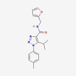 N-(2-furylmethyl)-5-isopropyl-1-(4-methylphenyl)-1H-1,2,3-triazole-4-carboxamide