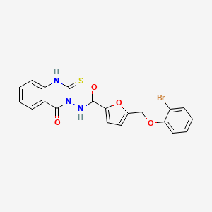 5-[(2-BROMOPHENOXY)METHYL]-N-[4-OXO-2-SULFANYL-3(4H)-QUINAZOLINYL]-2-FURAMIDE