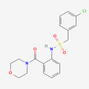 molecular formula C18H19ClN2O4S B4559641 1-(3-chlorophenyl)-N-[2-(morpholine-4-carbonyl)phenyl]methanesulfonamide 