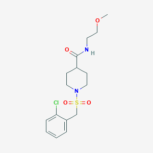 1-[(2-CHLOROPHENYL)METHANESULFONYL]-N-(2-METHOXYETHYL)PIPERIDINE-4-CARBOXAMIDE